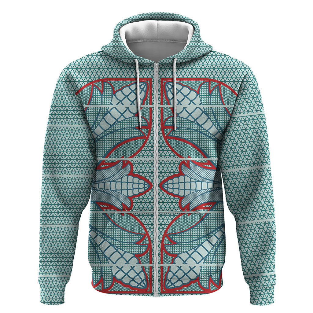 Turquoise Khotso Mojalefa Poone Hoodie Basotho Khotso Blanket Inspired