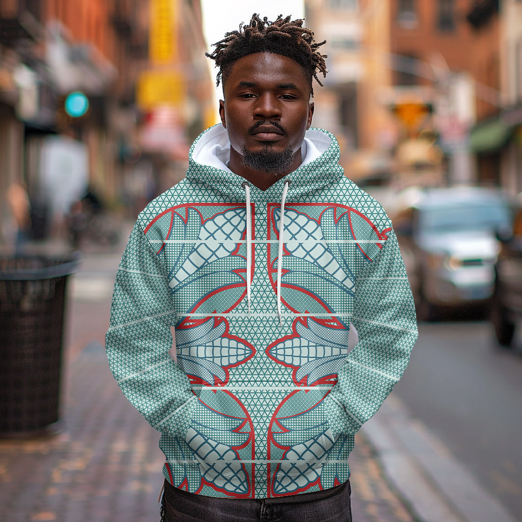 Turquoise Khotso Mojalefa Poone Hoodie Basotho Khotso Blanket Inspired