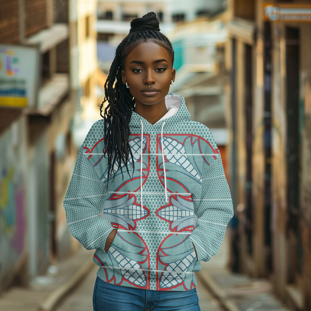 Turquoise Khotso Mojalefa Poone Hoodie Basotho Khotso Blanket Inspired