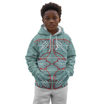 Turquoise Khotso Mojalefa Poone Kid Hoodie Basotho Khotso Blanket Inspired