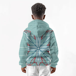 Turquoise Khotso Mojalefa Poone Kid Hoodie Basotho Khotso Blanket Inspired