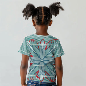Turquoise Khotso Mojalefa Poone Kid T shirt Basotho Khotso Blanket Inspired