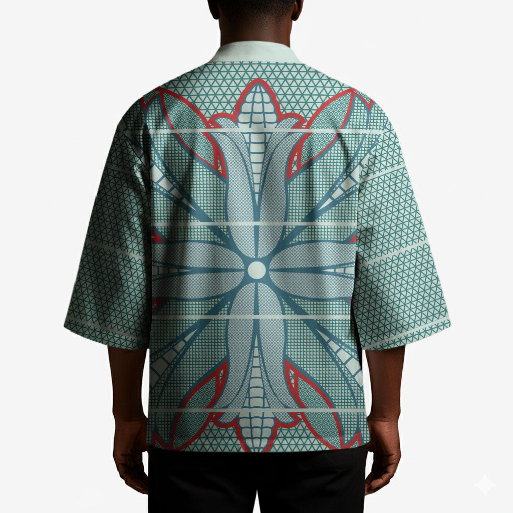 Turquoise Khotso Mojalefa Poone Kimono Basotho Khotso Blanket Inspired