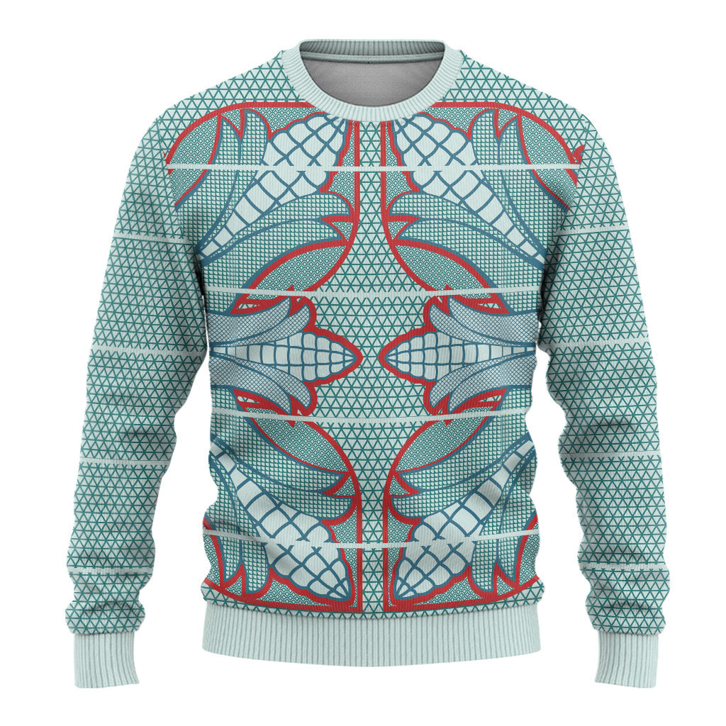 Turquoise Khotso Mojalefa Poone Ugly Christmas Sweater Basotho Khotso Blanket Inspired