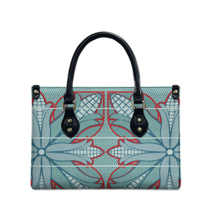 Turquoise Khotso Mojalefa Poone Leather Bag Basotho Khotso Blanket Inspired