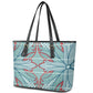Turquoise Khotso Mojalefa Poone Leather Tote Bag Basotho Khotso Blanket Inspired