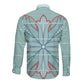 Turquoise Khotso Mojalefa Poone Long Sleeve Button Shirt Basotho Khotso Blanket Inspired