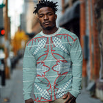 Turquoise Khotso Mojalefa Poone Long Sleeve Shirt Basotho Khotso Blanket Inspired