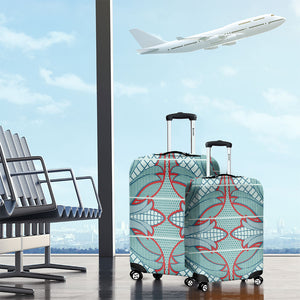 Turquoise Khotso Mojalefa Poone Luggage Cover Basotho Khotso Blanket Inspired