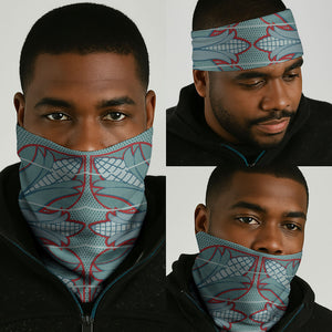 Turquoise Khotso Mojalefa Poone Neck Gaiter Basotho Khotso Blanket Inspired