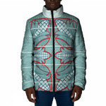 Turquoise Khotso Mojalefa Poone Padded Jacket Basotho Khotso Blanket Inspired
