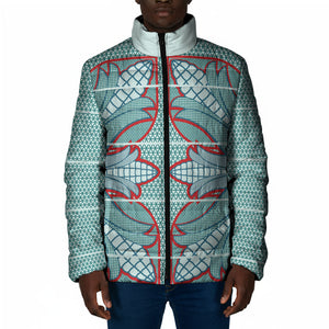 Turquoise Khotso Mojalefa Poone Padded Jacket Basotho Khotso Blanket Inspired