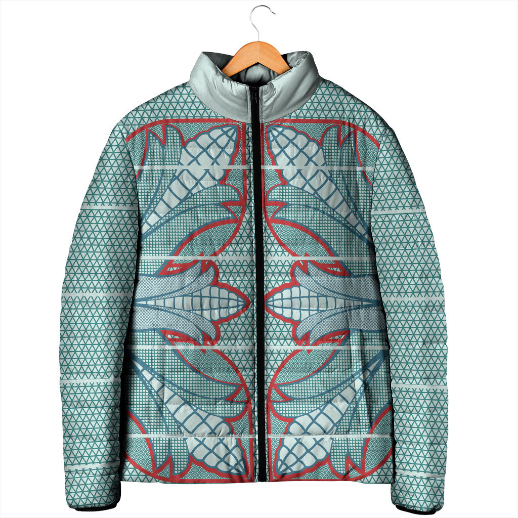 Turquoise Khotso Mojalefa Poone Padded Jacket Basotho Khotso Blanket Inspired