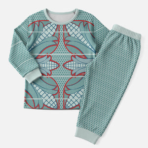 Turquoise Khotso Mojalefa Poone Christmas Pajama Set Basotho Khotso Blanket Inspired