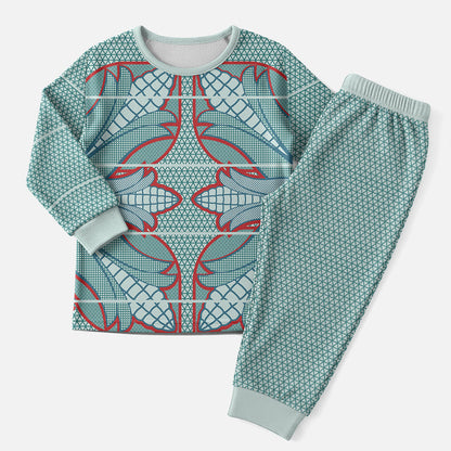 Turquoise Khotso Mojalefa Poone Christmas Pajama Set Basotho Khotso Blanket Inspired