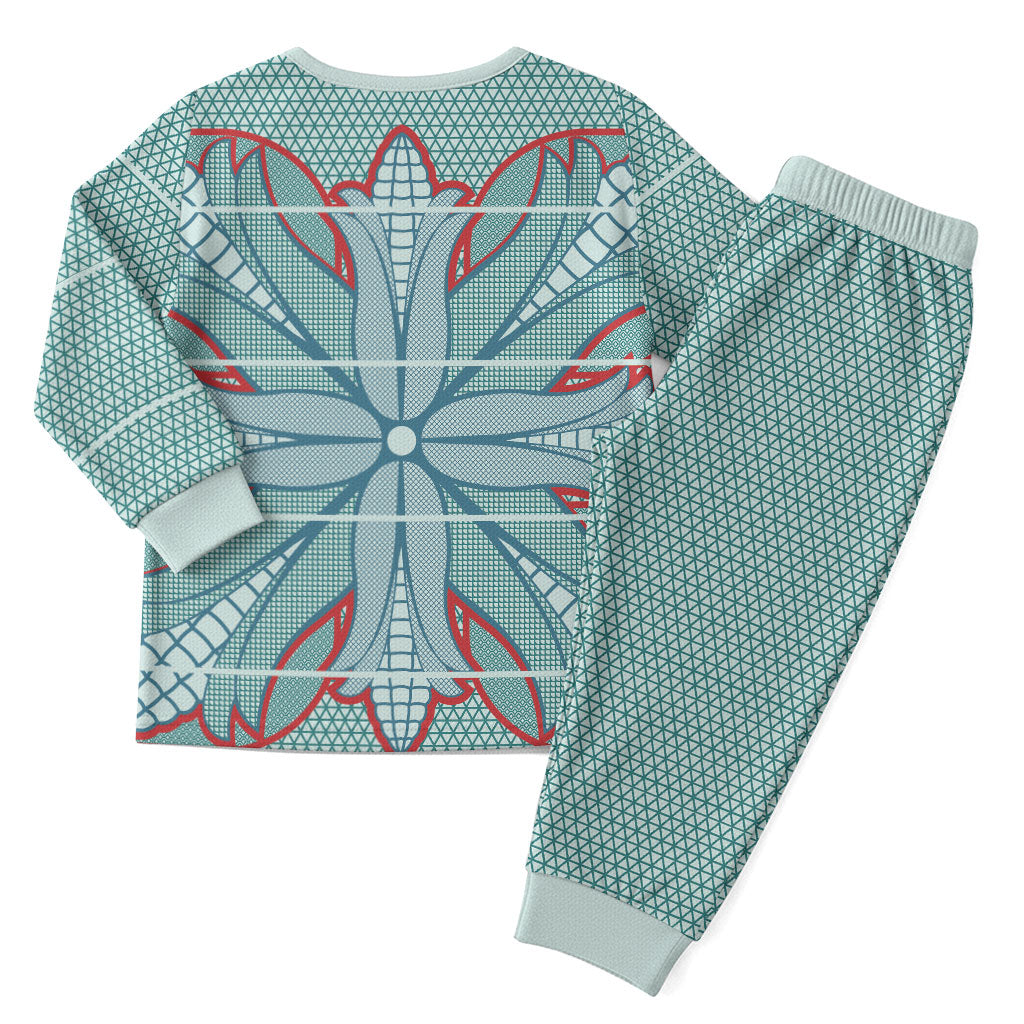 Turquoise Khotso Mojalefa Poone Christmas Pajama Set Basotho Khotso Blanket Inspired