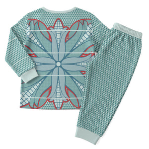 Turquoise Khotso Mojalefa Poone Christmas Pajama Set Basotho Khotso Blanket Inspired