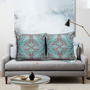Turquoise Khotso Mojalefa Poone Pillow Cover Basotho Khotso Blanket Inspired