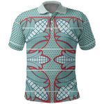 Turquoise Khotso Mojalefa Poone Polo Shirt Basotho Khotso Blanket Inspired