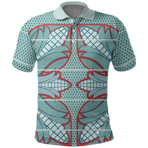 Turquoise Khotso Mojalefa Poone Polo Shirt Basotho Khotso Blanket Inspired