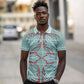 Turquoise Khotso Mojalefa Poone Polo Shirt Basotho Khotso Blanket Inspired
