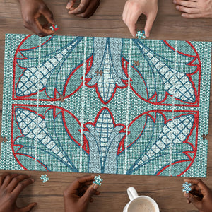 Turquoise Khotso Mojalefa Poone Puzzle Basotho Khotso Blanket Inspired