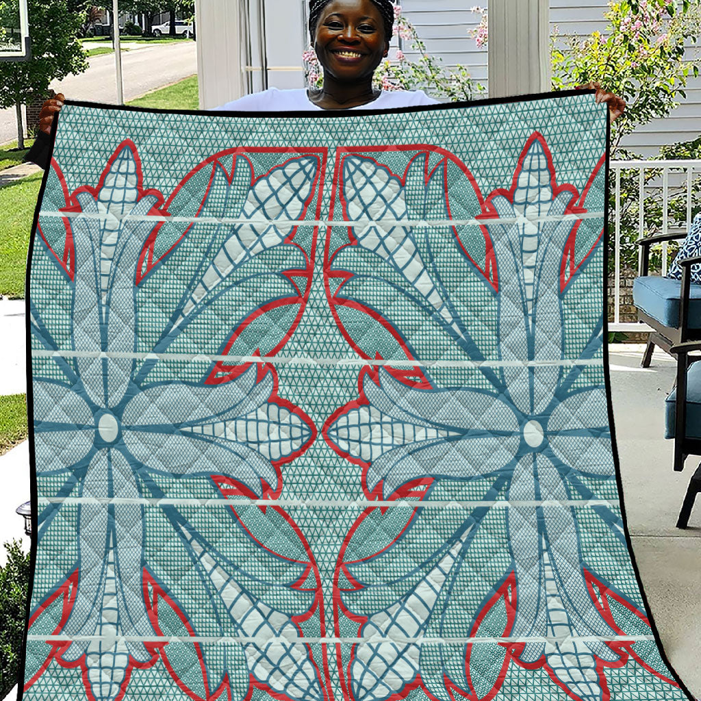 Turquoise Khotso Mojalefa Poone Quilt Basotho Khotso Blanket Inspired