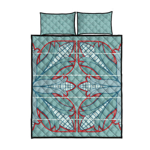 Turquoise Khotso Mojalefa Poone Quilt Bed Set Basotho Khotso Blanket Inspired