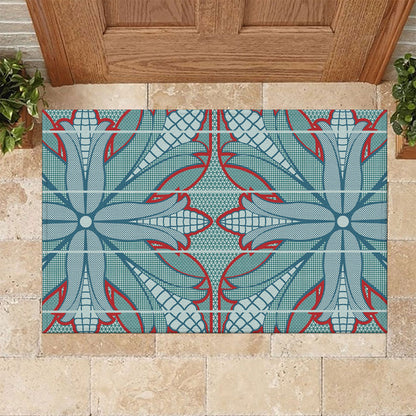 Turquoise Khotso Mojalefa Poone Rubber Doormat Basotho Khotso Blanket Inspired