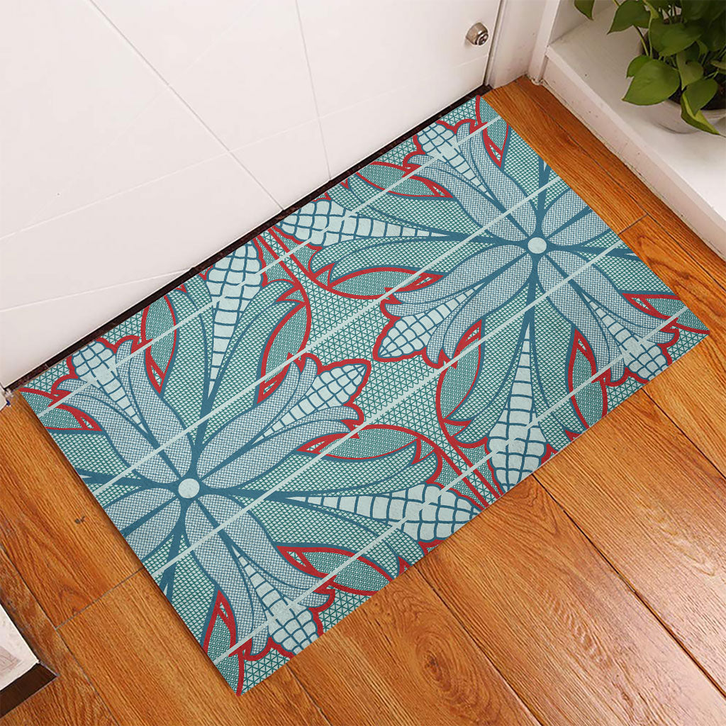 Turquoise Khotso Mojalefa Poone Rubber Doormat Basotho Khotso Blanket Inspired