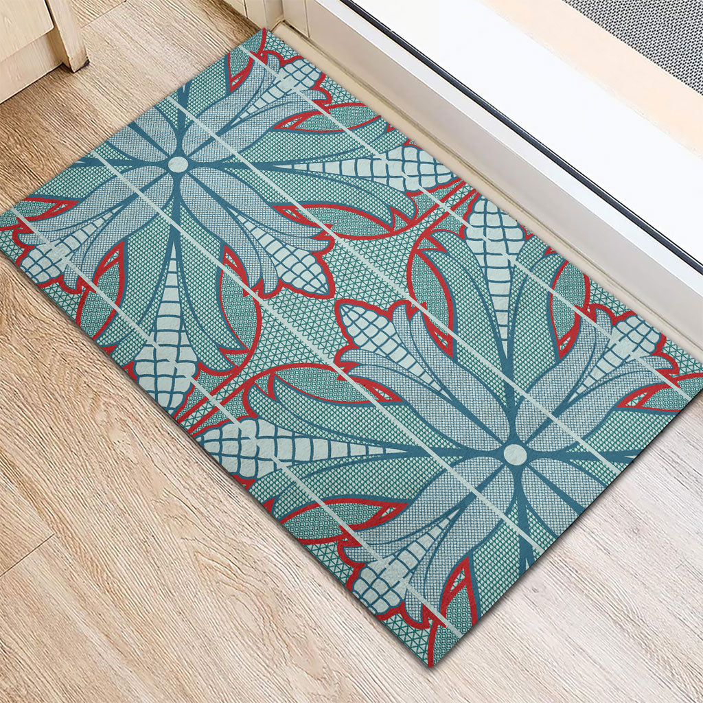Turquoise Khotso Mojalefa Poone Rubber Doormat Basotho Khotso Blanket Inspired