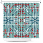 Turquoise Khotso Mojalefa Poone Shower Curtain Basotho Khotso Blanket Inspired