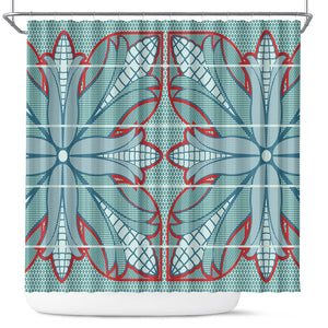 Turquoise Khotso Mojalefa Poone Shower Curtain Basotho Khotso Blanket Inspired