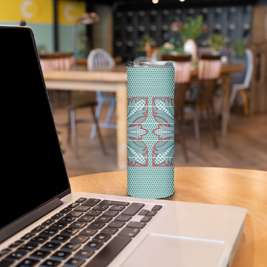 Turquoise Khotso Mojalefa Poone Skinny Tumbler Basotho Khotso Blanket Inspired