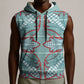 Turquoise Khotso Mojalefa Poone Sleeveless Hoodie Basotho Khotso Blanket Inspired
