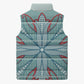 Turquoise Khotso Mojalefa Poone Sleeveless Puffer Jacket Basotho Khotso Blanket Inspired