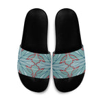 Turquoise Khotso Mojalefa Poone Slide Sandals Basotho Khotso Blanket Inspired