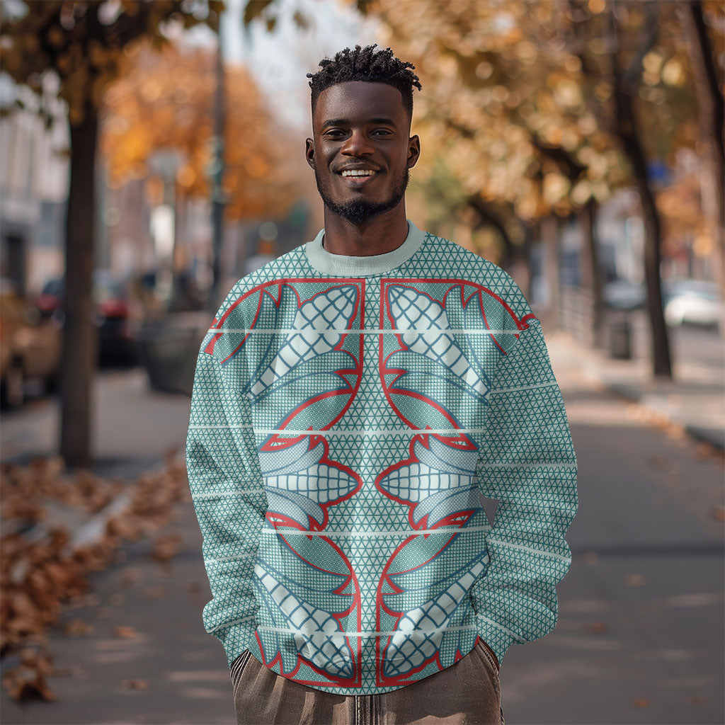 Turquoise Khotso Mojalefa Poone Sweatshirt Basotho Khotso Blanket Inspired