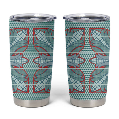 Turquoise Khotso Mojalefa Poone Tumbler Cup Basotho Khotso Blanket Inspired