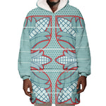 Turquoise Khotso Mojalefa Poone Wearable Blanket Hoodie Basotho Khotso Blanket Inspired