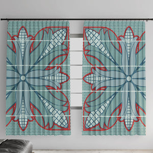 Turquoise Khotso Mojalefa Poone Window Curtain Basotho Khotso Blanket Inspired