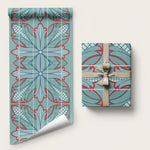 Turquoise Khotso Mojalefa Poone Wrapping Paper Basotho Khotso Blanket Inspired
