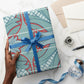 Turquoise Khotso Mojalefa Poone Wrapping Paper Basotho Khotso Blanket Inspired