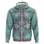 Turquoise Khotso Mojalefa Poone Zip Hoodie Basotho Khotso Blanket Inspired