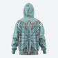 Turquoise Khotso Mojalefa Poone Zip Hoodie Basotho Khotso Blanket Inspired