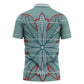 Turquoise Khotso Mojalefa Poone Zipper Polo Shirt Basotho Khotso Blanket Inspired