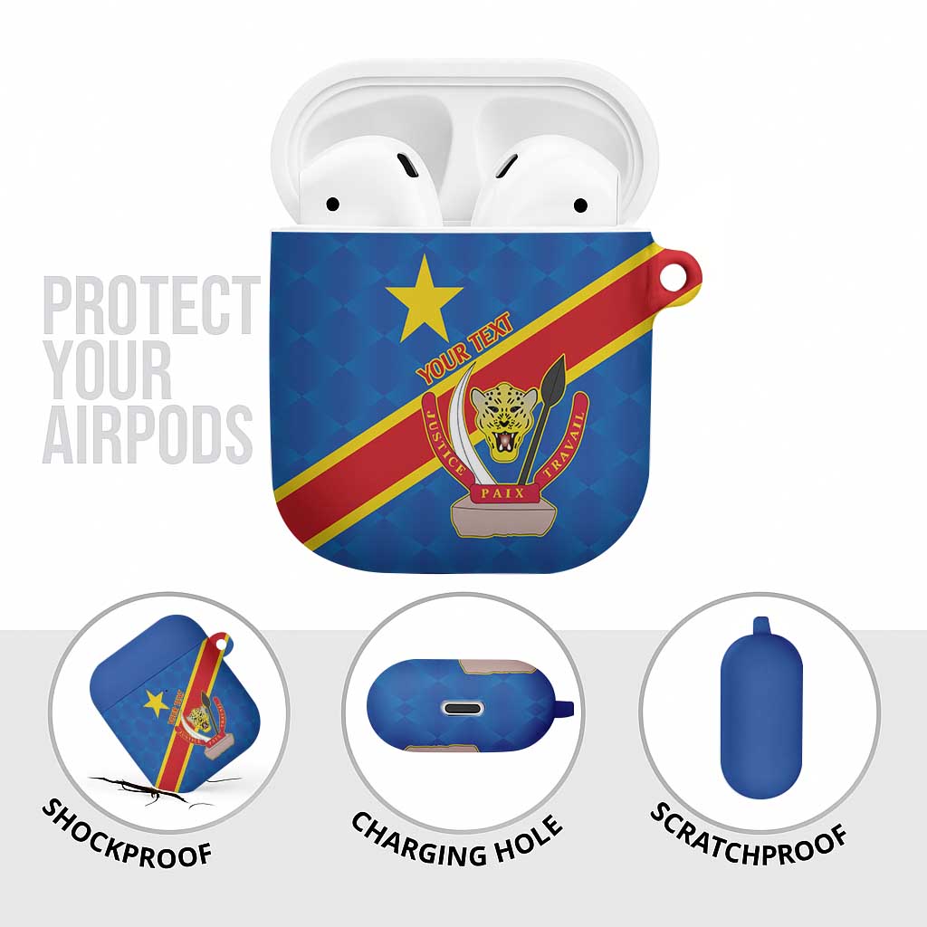 Africa DR of the Congo Personalized AirPods Case Flag Style