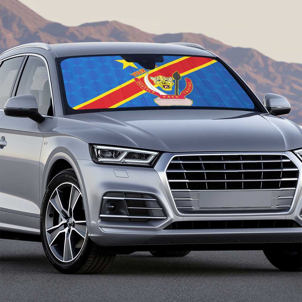 Africa DR of the Congo Personalized Auto Sun Shade Flag Style