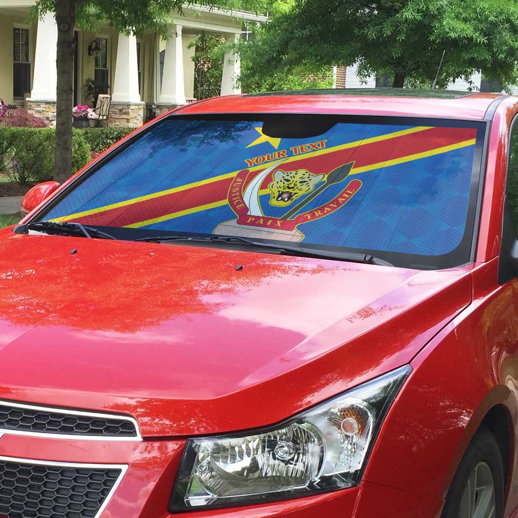 Africa DR of the Congo Personalized Auto Sun Shade Flag Style