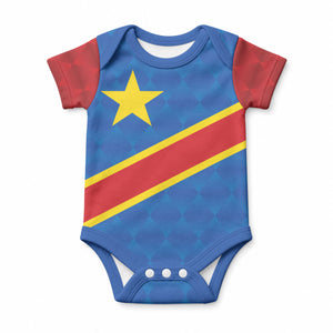 Africa DR of the Congo Personalized Baby Onesie Flag Style